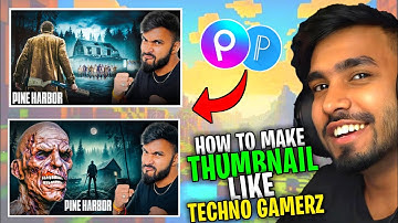 HOW TO MAKE GAMING 🎮 THUMBNAIL LIKE TECHNO GAMERZ WITH MOBILE 🤫 (PIXEL LAB) TUTORIAL