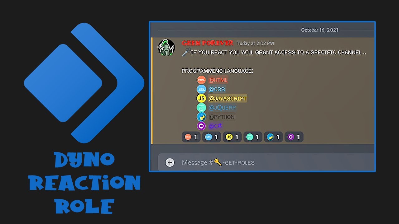 🤖Dyno Bot Reaction Role (Discord) - YouTube