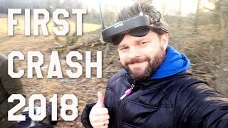 First Crash 2018 - OpenRC FPV Mini Quad