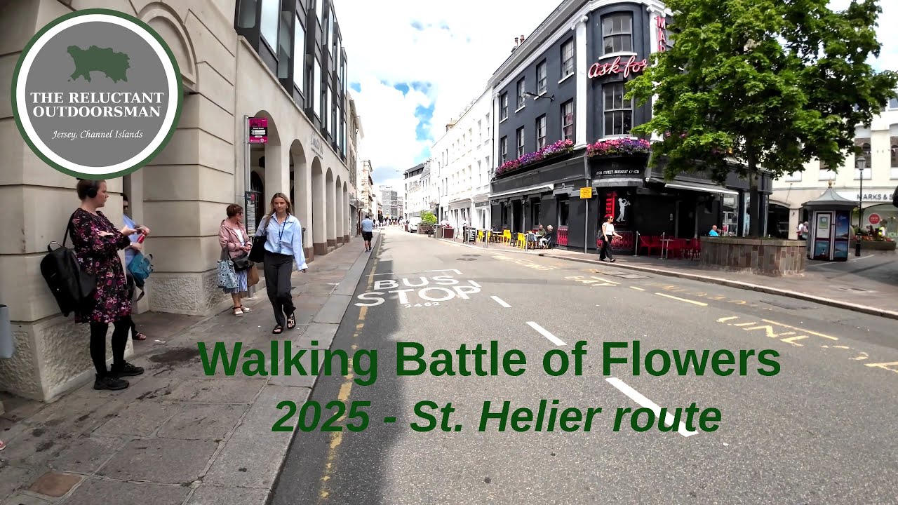 Walking Battle of Flowers 2025 - St. Helier route #jersey #walking #virtualwalk