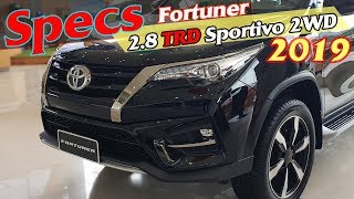 Specs Toyota Fortuner TRD Sportivo 2.8 2WD| รายละเอียด Fortuner TRD Sportivo ราคา 1,652,000 บาท