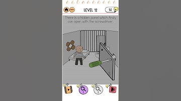 Brain Test 2 Prison Escape Level 12   There is a hidden panel which Andy can open with #braintest2