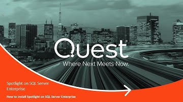 How to install Spotlight on SQL Server Enterprise