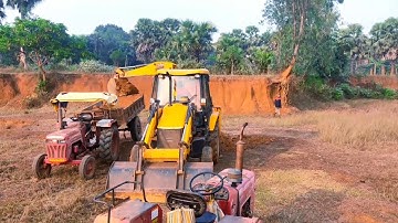 jcb3dx machine backhoe amazing khudai tractor loading fornt bucket #jcb #jcbvideo #viral #tractor