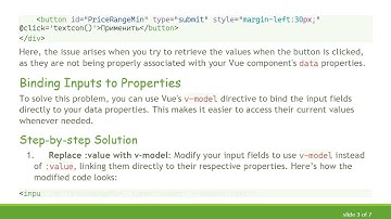 How to Successfully Use Vue.js for Handling Input Values on Button Click