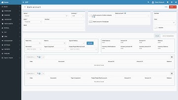 ERP Add bank account