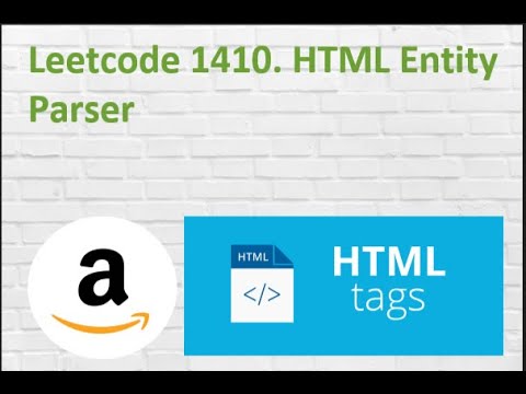 Leetcode 1410. HTML Entity Parser
