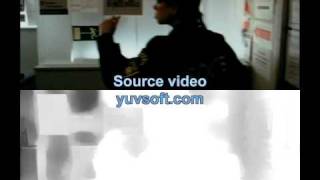 Depth from motion for 2D video, a real movie sample