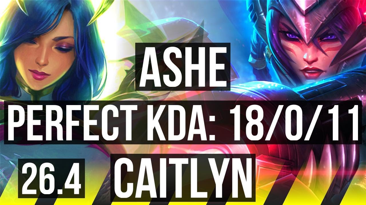 ASHE & Blitzcrank vs CAITLYN & Taric (ADC) | Perfect KDA: 18/0/11 | KR Master | 26.4
