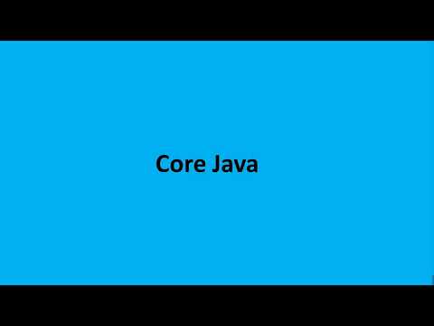 Core Java Course Intro
