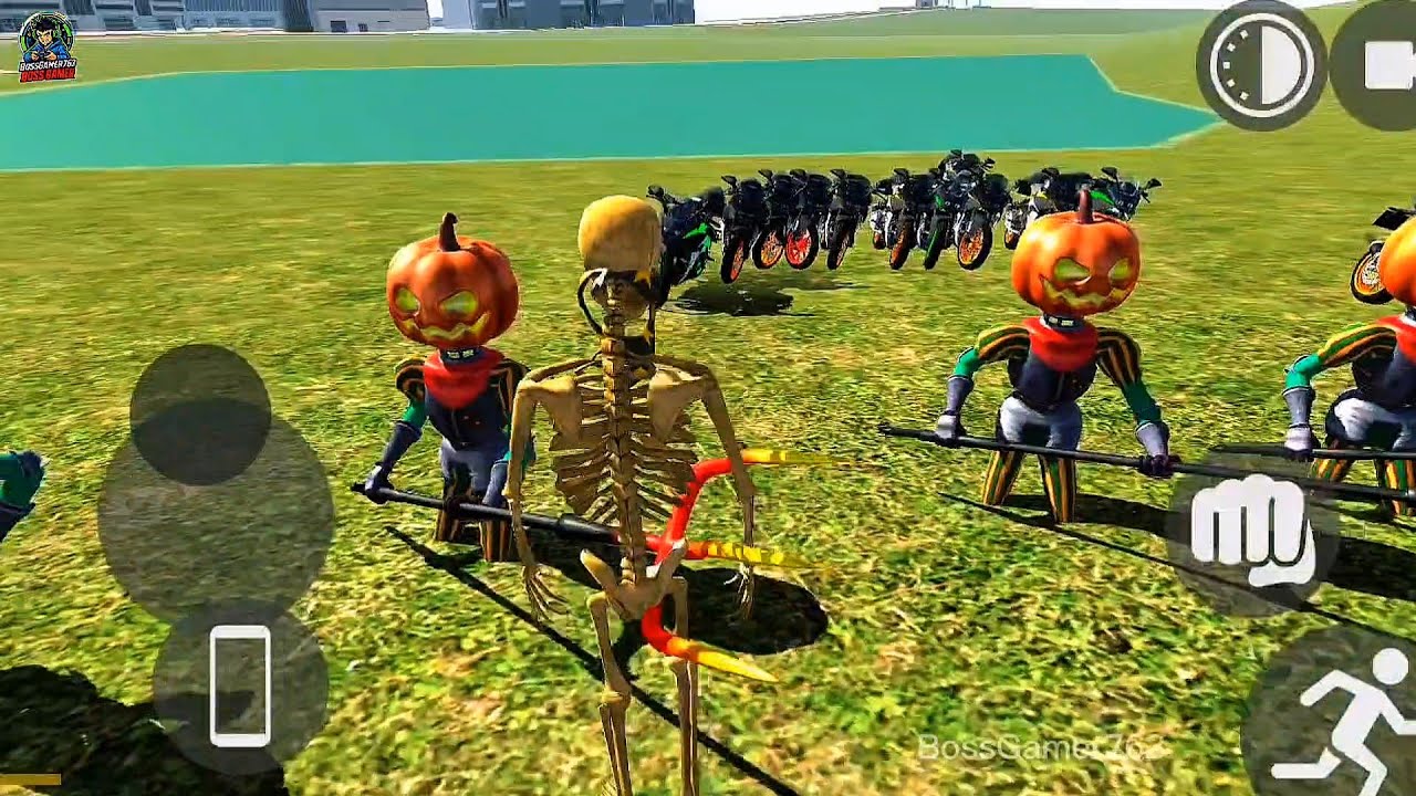 Franklin Bike Racing Mega Ramp 😱 Pumpkin Dancing Boy | Indian Bike Driving 3D | BossGamer763