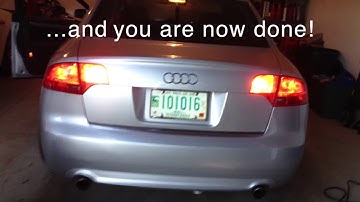 Audi B7 A4 - DIY: Inner (trunk lid) Tail Light Bulb Replacement