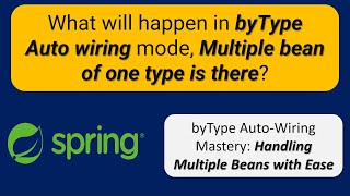 What will happen in byType Auto wiring mode, multiple bean of one type is there?