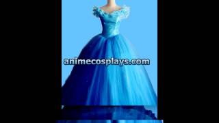 Help to buy Disney Cinderella Princess Ella Dress Cosplay Costume from animecosplays com