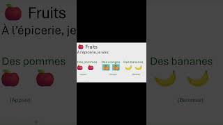 Grocery Vocabulary in French 🇫🇷 | Fruits, Vegetables &amp; Basic Foods (Part 1) #Shorts