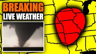 LIVE - Severe Weather Outbreak With Storm Chasers On The Ground - Live Weather Channel...