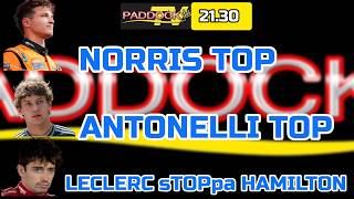 NORRIS VOLA, ANTONELLI VOLA, LECLERC STOPPA HAMILTON