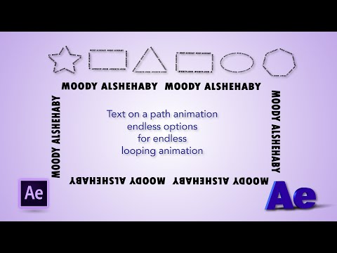 After Effect Tutorial, text on a path animation. Endless options, for endless looping animation.