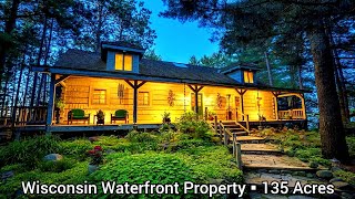 Wisconsin Lakefront Property For Sale | 136 Acres | Waterfront Cabins | Wisconsin Farms Land