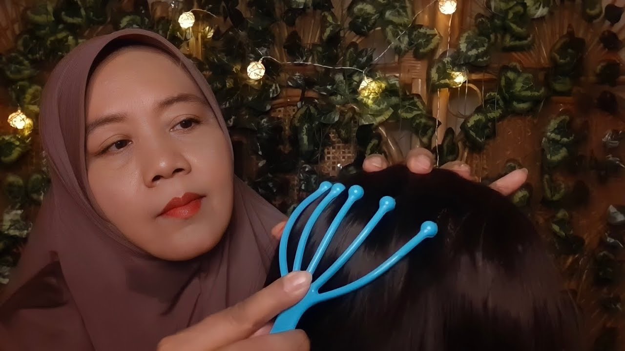 ASMR Head Massage + Hair Care | Relaxing Personal Attention - YouTube