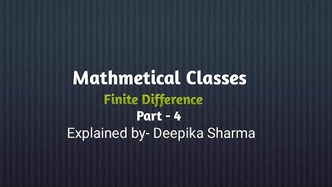 finite Difference Part-4 || Relation Between Operators||