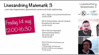 LIVESÄNDNING: Matematik 3.