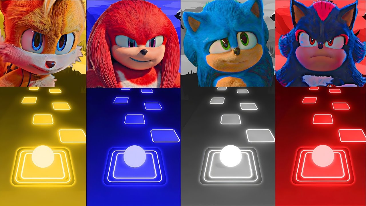 Тейлз 🔴 Наклз 🔴 Фильм о Сонике 🔴 Тень I Tiles Hop EDM Rush