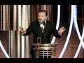 Ricky Gervais skewers Hollywood's A-list as Golden Globes host