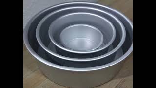 Senbos Tief Backformen Rund Set, Backformen In Verschiedenen Größen Aus Anodisiertem Aluminium