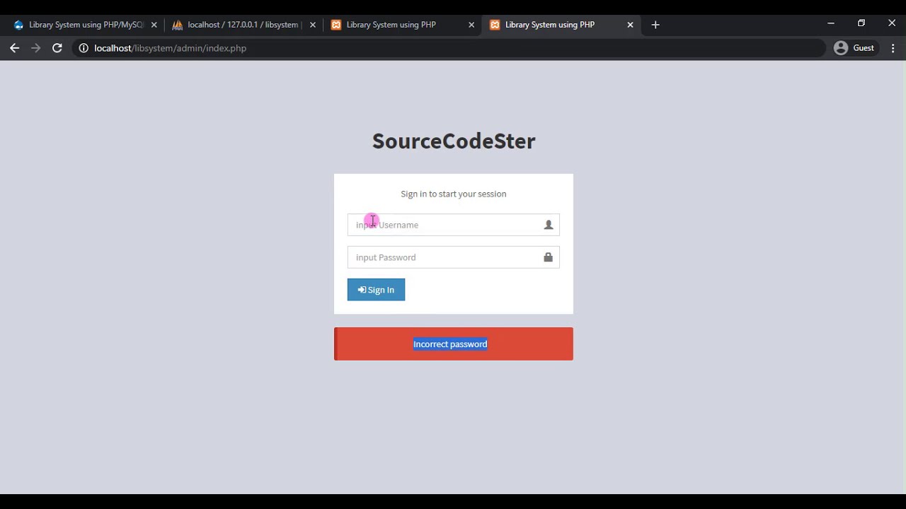 Library Management System using PHP/MySQLi Demo - YouTube