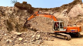 Excavator Breaking a Mountain 💥 | Massive Machine vs Giant Rocks | Dangerous Work #excavator 