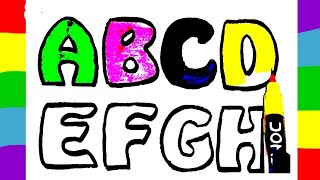 ABC TRACING AND colouring| ABCD TRACING| Alphabet tracing and colouring| 