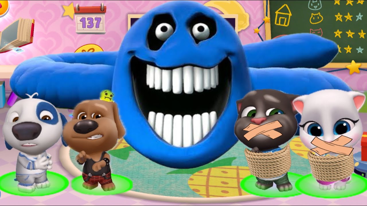 Tom Angela Di Tangkap Ular Lapar Raksasa Menyeramkan!! - My Talking Tom Friends 2