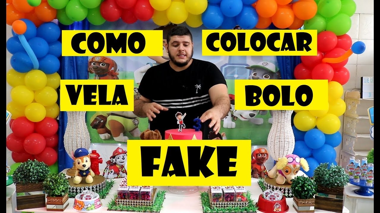 Como Colocar VELA no BOLO FAKE #Dicas #DIY