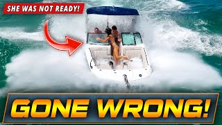 Girl Gets DESTROYED by Monster Wave at Haulover Inlet !! | Wavy Boats