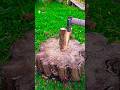 Wood Splitting Made Easy #shorts #diy #tips #tricks