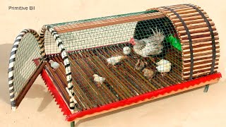 Como hacer una jaula para gallina con pollitos