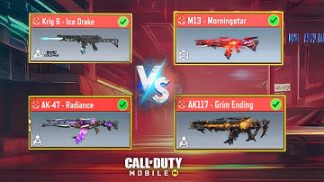 Mythic KRIG 6 VS Mythic AK117 VS Mythic Ak-47 VS Mythic M13: Full Comparisons! COD Mobile