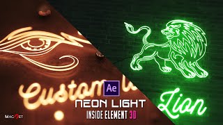 Free Project file download II After Effect Neon light project II element 3D