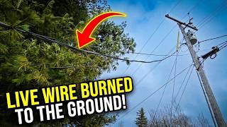 Live Wires Down at House Fire