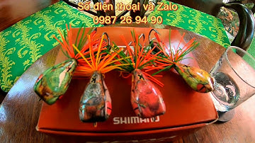 Nhái nhảy mini chuyên câu cá lóc! Nhái nhảy Thái lan nhạy nhất hiện nay!