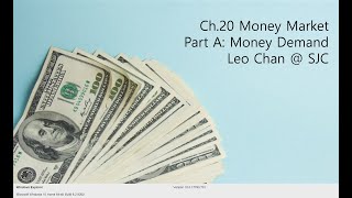 Ch.20 Revision (Part A: Money Demand)