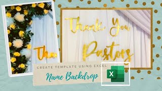 DIY Backdrop Decoration Ideas / How to make backdrop in Excel/ Letter cutting ideas #backdropideas