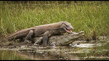 Komodo Dragon vs. Crocodile: Apex Predators Clash in a Brutal Battle for Survival