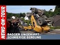 21.05.2016 | Gummersbach | Bagger umgekippt! Bergung schwierig | Dieringhausen