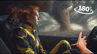 VR 180 SURVIVE ALL 3: Tornado Hits, Tsunami Floods, Car Sinks (Interactive Video)