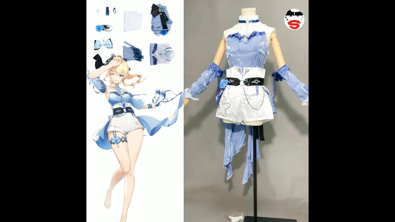 Genshin Jean Swimsuit Cosplay - Easy Dressing Tutorial #anime #game #fpy #genshinimpact #cosplay