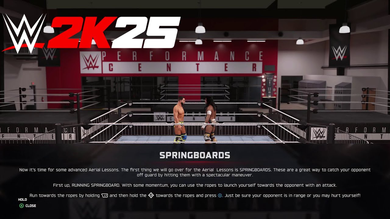 Advanced Aerial Lessons / WWE 2K25 Performance Center Walkthrough #14