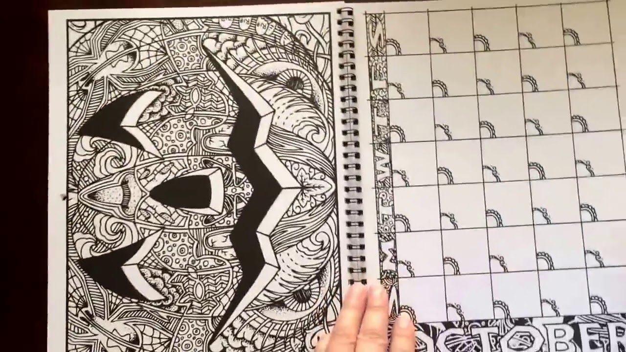 Seasonal Details Anyday Coloring Book Calendar by Jennifer Kau - YouTube