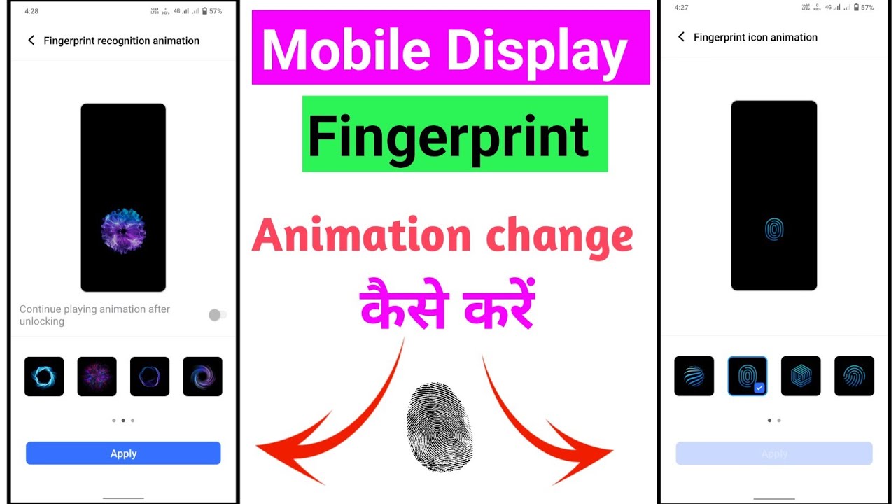 Mobile fingerprint animation change | fingerprint recognition animation ...